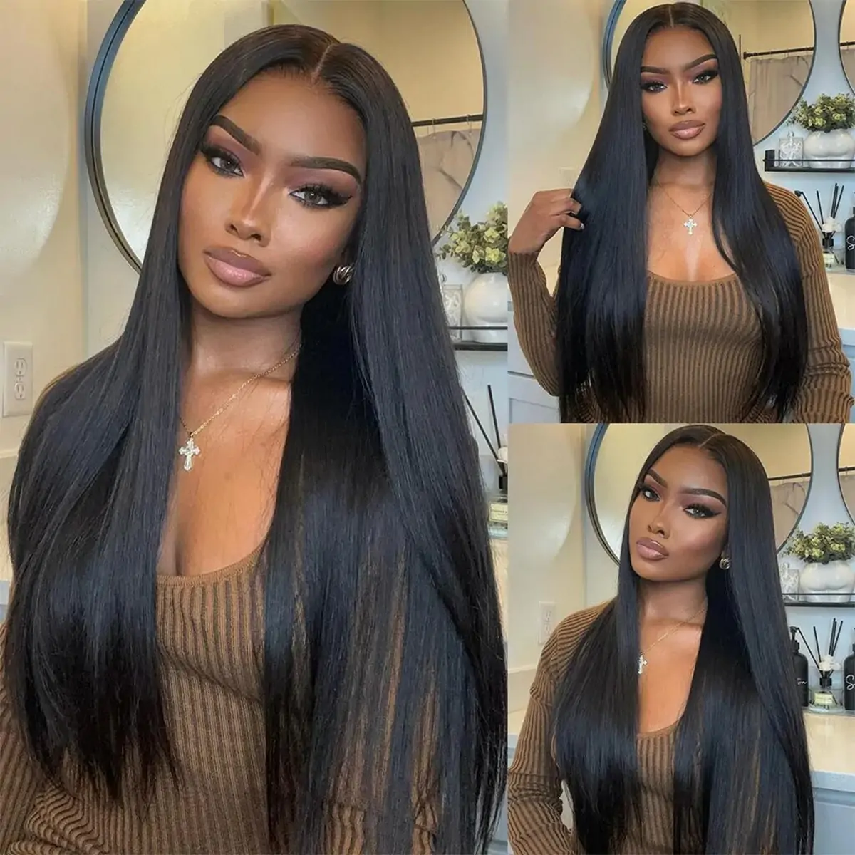Pre-bleached Knots Straight 6×5 Pre-cut Hd Lace Wig 250% Density Wear & Go Glueless Wig - Image 4