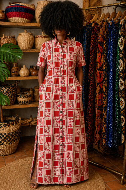 Oma maxi Adire dress